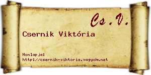 Csernik Viktória névjegykártya